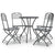 5 Piece Garden Dining Set Expanded Metal Mesh Anthracite