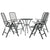 5 Piece Garden Dining Set Expanded Metal Mesh Anthracite