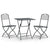 3 Piece Garden Dining Set Expanded Metal Mesh Anthracite