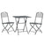 3 Piece Garden Dining Set Expanded Metal Mesh Anthracite
