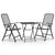 3 Piece Garden Dining Set Expanded Metal Mesh Anthracite