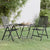 3 Piece Garden Dining Set Expanded Metal Mesh Anthracite