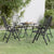 5 Piece Garden Dining Set Expanded Metal Mesh Anthracite
