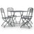 5 Piece Garden Dining Set Expanded Metal Mesh Anthracite