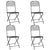 5 Piece Garden Dining Set Expanded Metal Mesh Anthracite