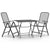 3 Piece Garden Dining Set Expanded Metal Mesh Anthracite