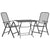 3 Piece Garden Dining Set Expanded Metal Mesh Anthracite