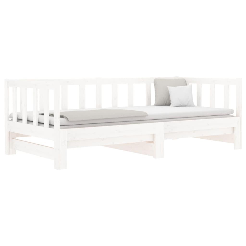 Pull-out Day Bed without Mattress White 2x(90x190) cm