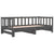 Pull-out Day Bed without Mattress Grey 2x(90x190) cm
