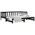 Pull-out Day Bed without Mattress Black 2x(90x190) cm