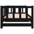 Pull-out Day Bed without Mattress Black 2x(90x190) cm