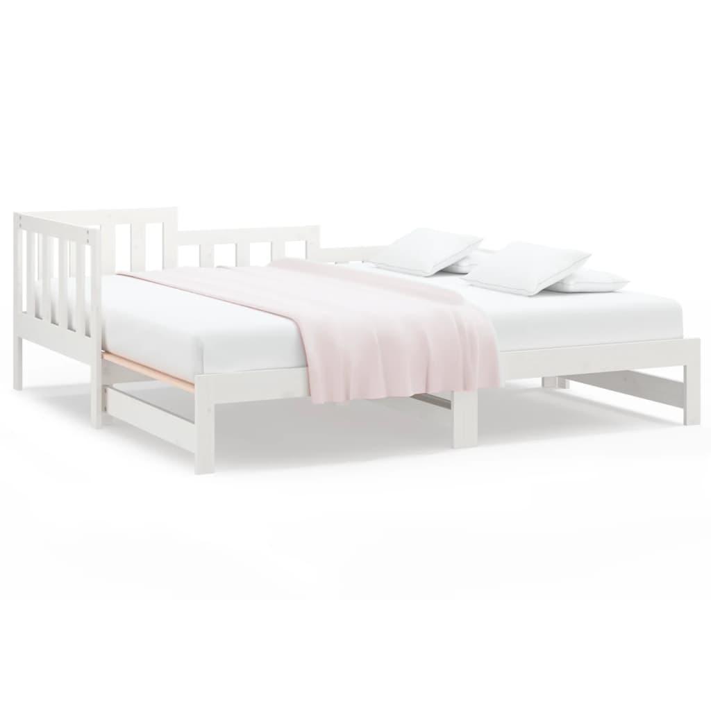 Pull-out Day Bed without Mattress White 2x(90x190) cm