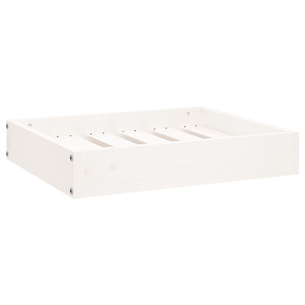 Dog Bed White 51.5x44x9 cm Solid Wood Pine