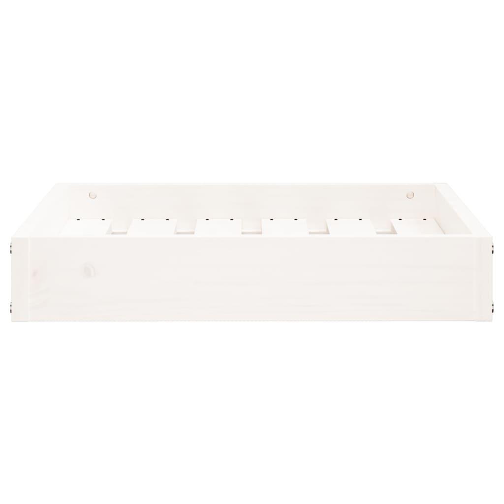 Dog Bed White 51.5x44x9 cm Solid Wood Pine