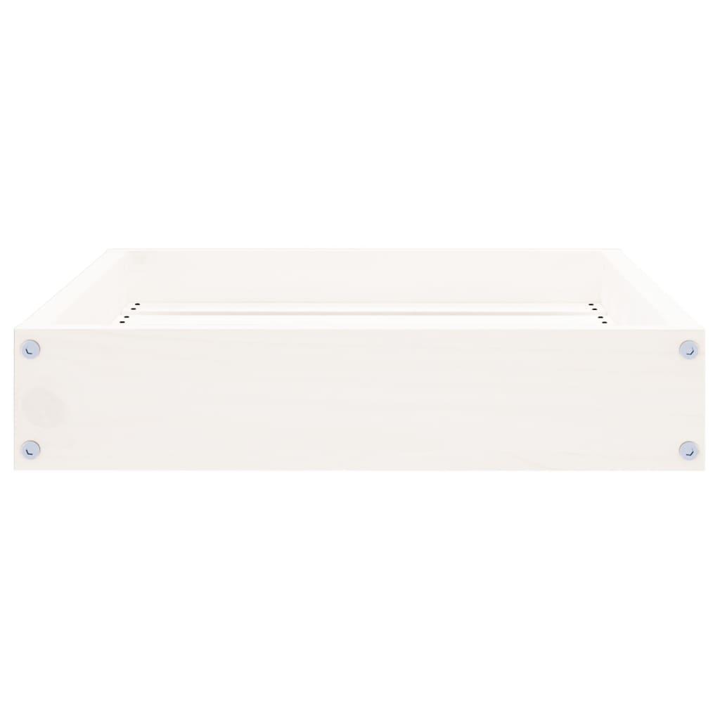 Dog Bed White 51.5x44x9 cm Solid Wood Pine
