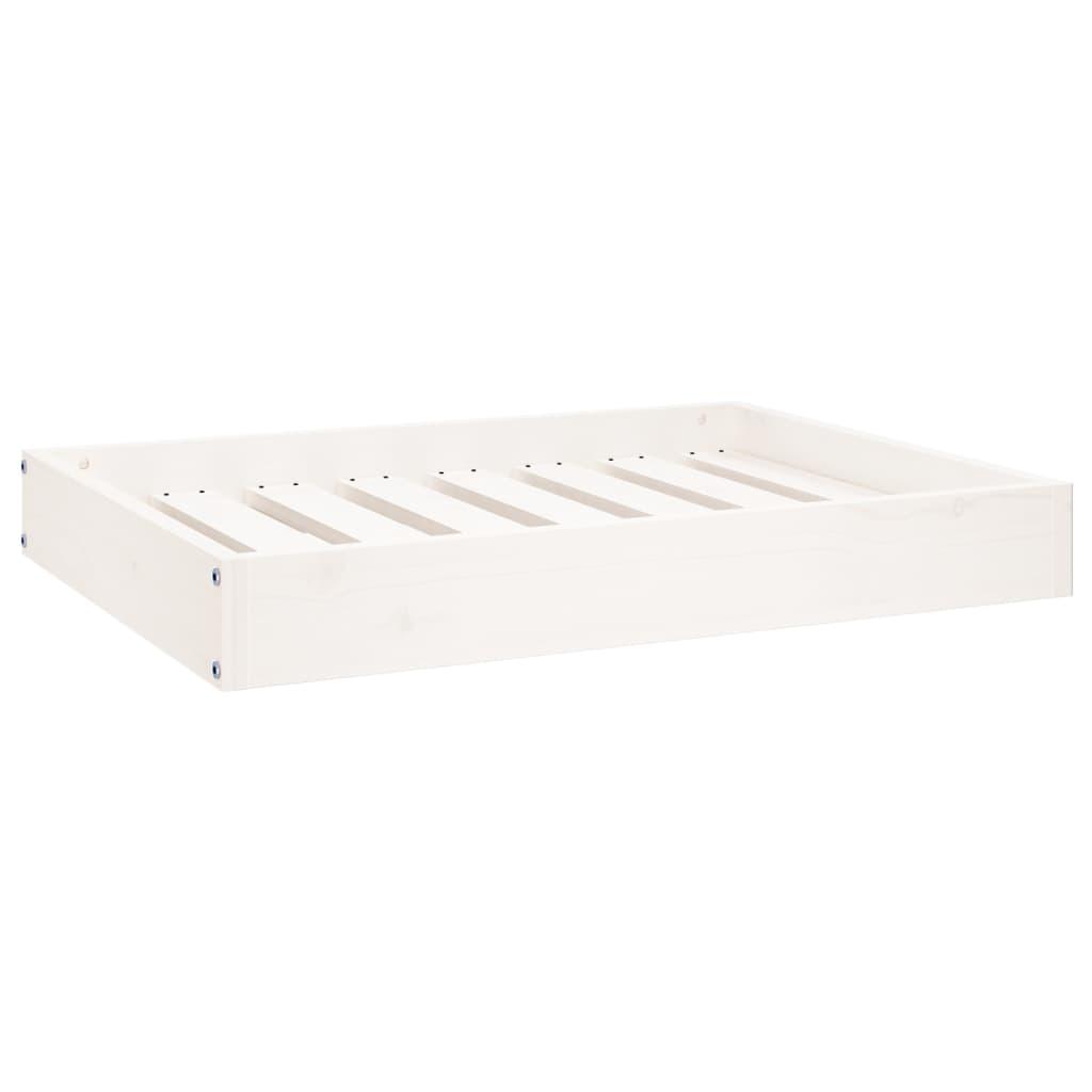 Dog Bed White 71.5x54x9 cm Solid Wood Pine
