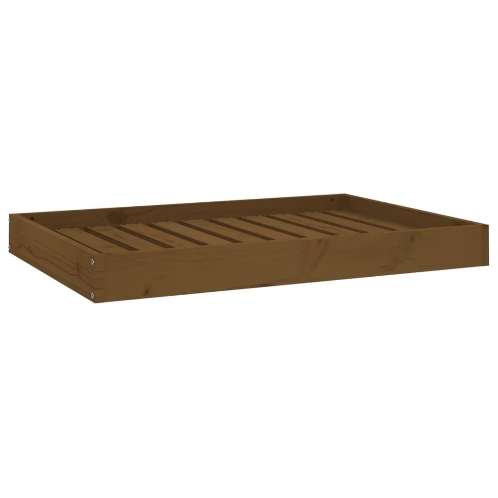 Dog Bed Honey Brown 91.5x64x9 cm Solid Wood Pine