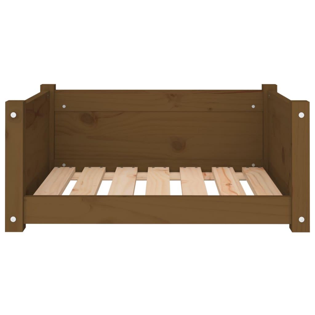Dog Bed Honey Brown 65.5x50.5x28 cm Solid Pine Wood