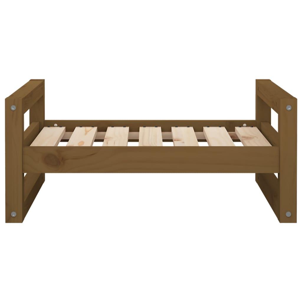 Dog Bed Honey Brown 65.5x50.5x28 cm Solid Pine Wood