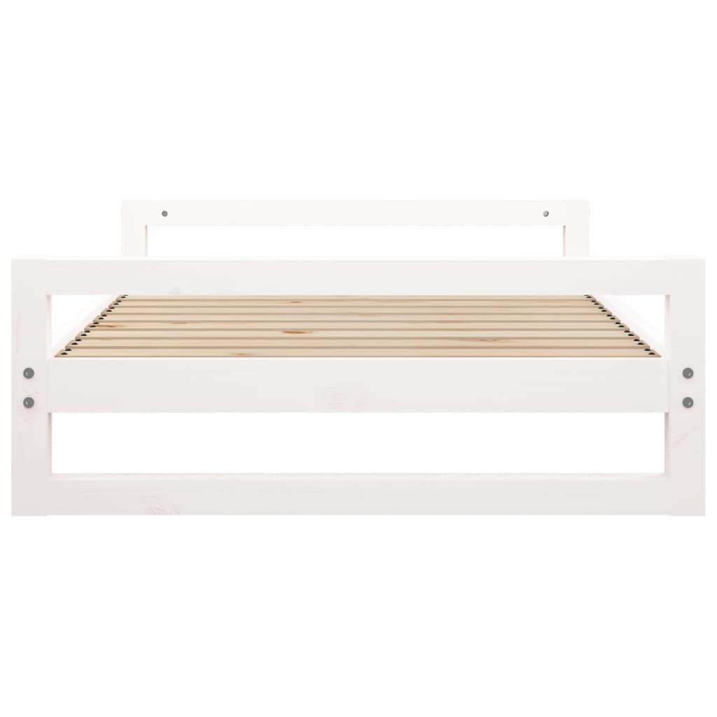 Dog Bed White 105.5x75.5x28 cm Solid Pine Wood