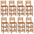 Bar Stools 8 pcs Solid Wood Acacia