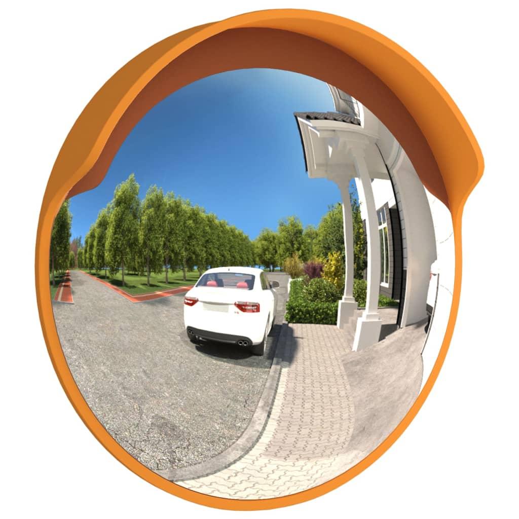 Outdoor Convex Traffic Mirror Orange Ø30 cm Polycarbonate