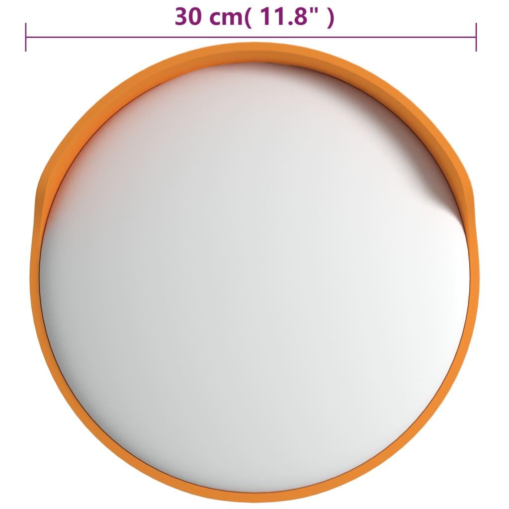 Outdoor Convex Traffic Mirror Orange Ø30 cm Polycarbonate