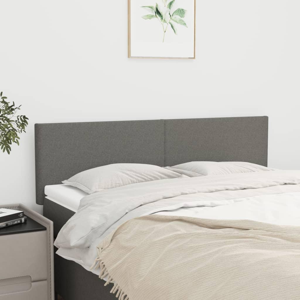 Headboards 2 pcs Dark Grey 72 cm Fabric