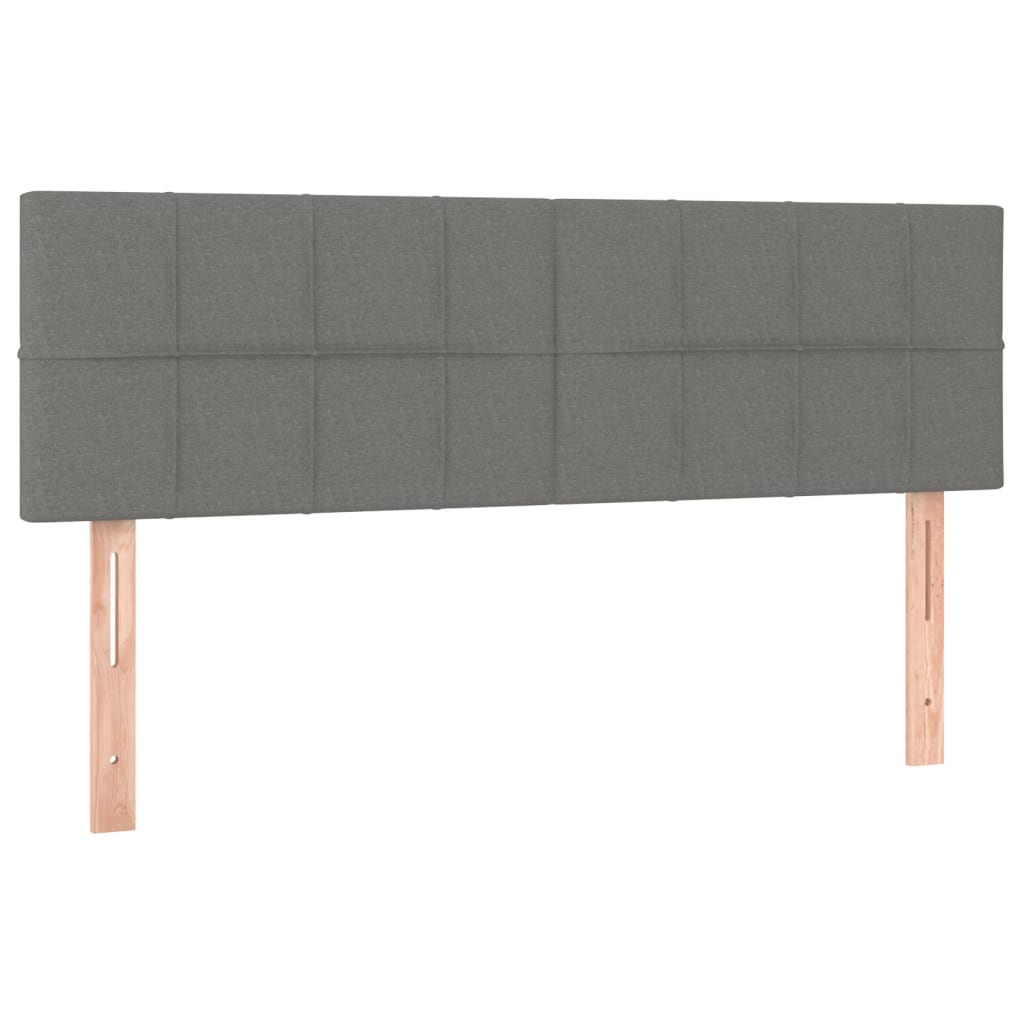 Headboards Dark Grey 144x5x78/88 cm Fabric