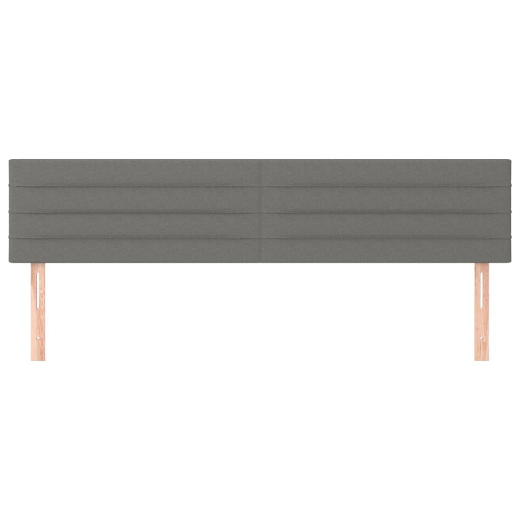 Headboards Dark Grey 200x5x78/88 cm Fabric