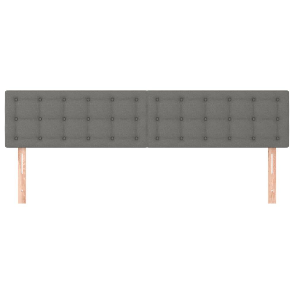 Headboards Dark Grey 160x5x78/88 cm Fabric