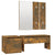 Hallway Furniture Set Smoked Oak Engineered Wood