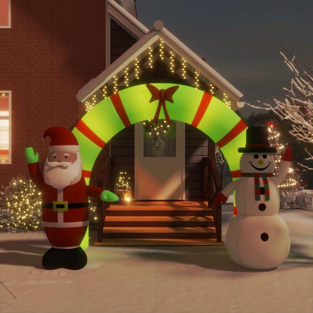 Christmas Inflatable Santa &amp; Snowman Arch Gate LED 270 cm