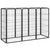 8-Panel Dog Playpen Black 50x100 cm Powder-coated Steel
