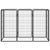 8-Panel Dog Playpen Black 50x100 cm Powder-coated Steel