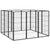 12-Panel Dog Playpen Black 50x100 cm Powder-coated Steel