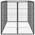 12-Panel Dog Playpen Black 50x100 cm Powder-coated Steel