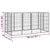 12-Panel Dog Playpen Black 50x100 cm Powder-coated Steel