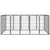 16-Panel Dog Playpen Black 50x100 cm Powder-coated Steel