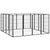 16-Panel Dog Playpen Black 50x100 cm Powder-coated Steel