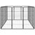 16-Panel Dog Playpen Black 50x100 cm Powder-coated Steel