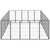 24-Panel Dog Playpen Black 50x100 cm Powder-coated Steel