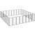 32-Panel Dog Playpen Black 50x100 cm Powder-coated Steel