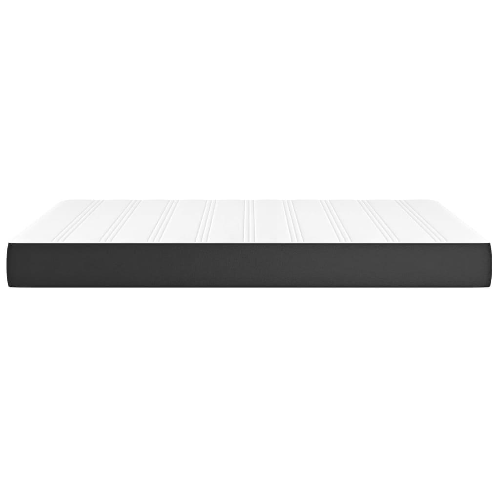Pocket Spring Bed Mattress Black 137x190x20 cm Full Faux Leather