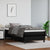 Pocket Spring Bed Mattress Black 107x203x20 cm Super Single Faux Leather