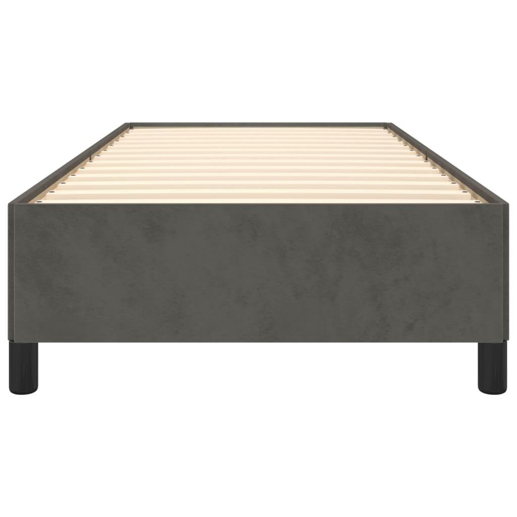 Bed Frame without Mattress Dark Grey King Single Velvet