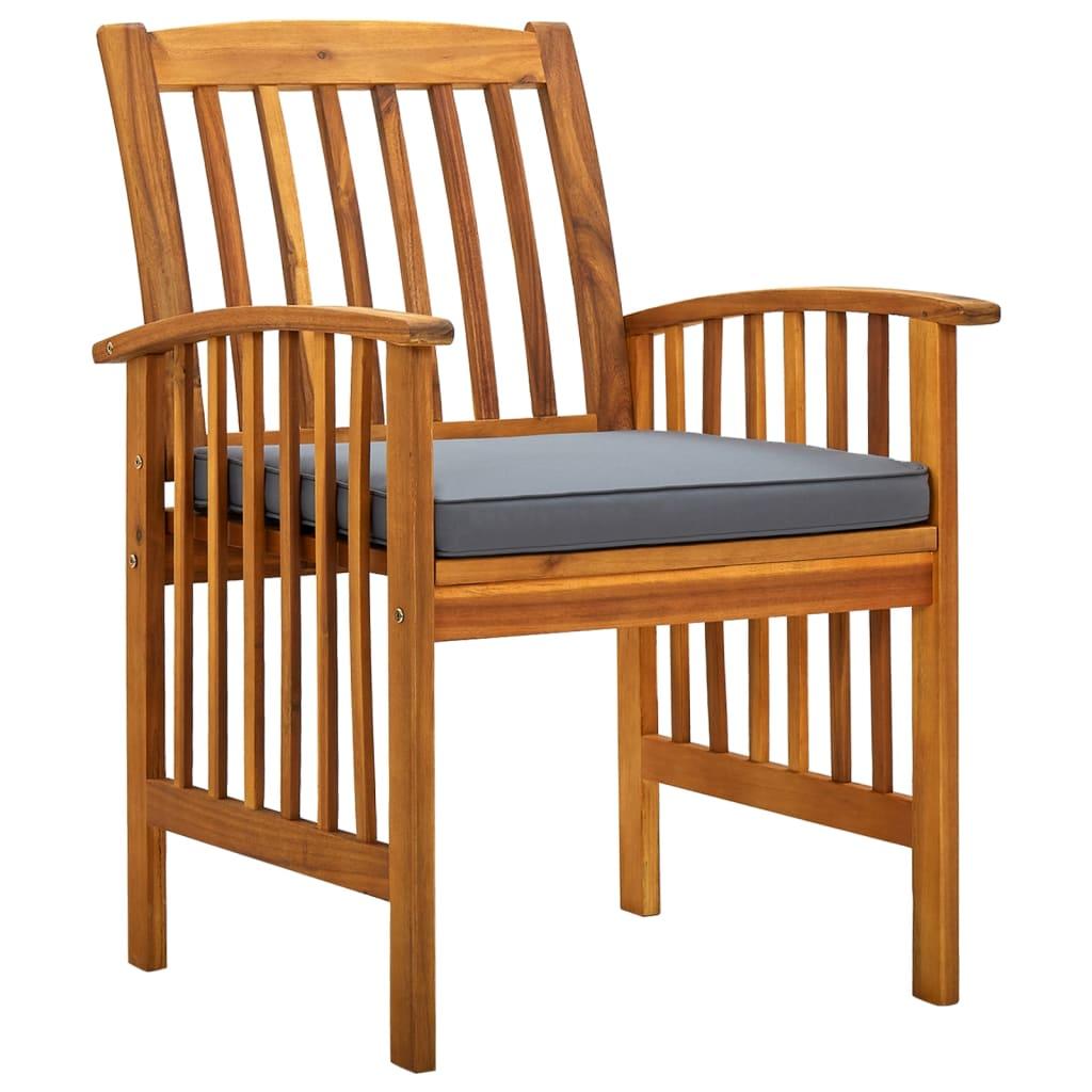 Garden Dining Chairs 6 pcs with Cushions Solid Wood Acacia