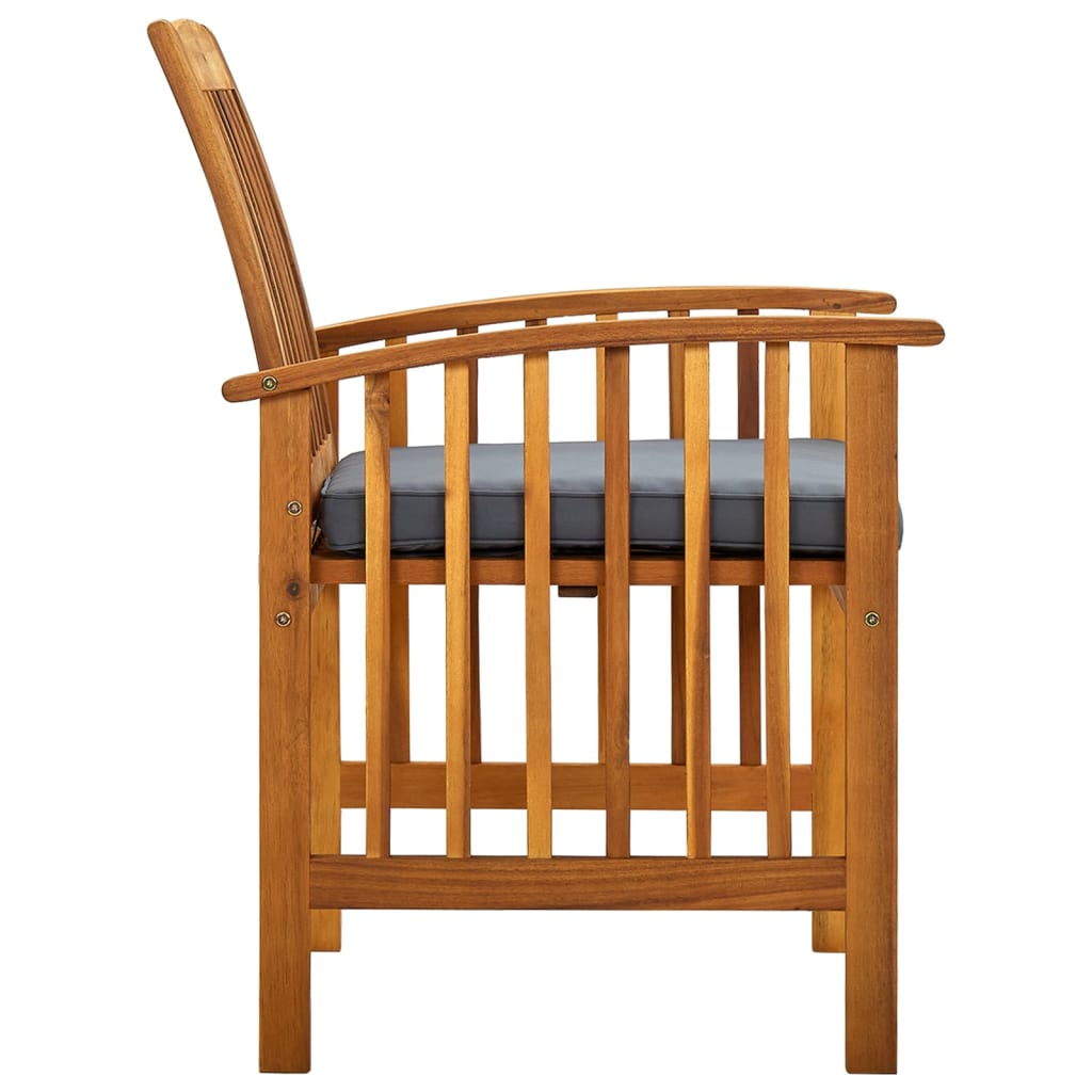 Garden Dining Chairs 6 pcs with Cushions Solid Wood Acacia