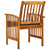 Garden Dining Chairs 6 pcs with Cushions Solid Wood Acacia