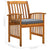 Garden Dining Chairs 6 pcs with Cushions Solid Wood Acacia
